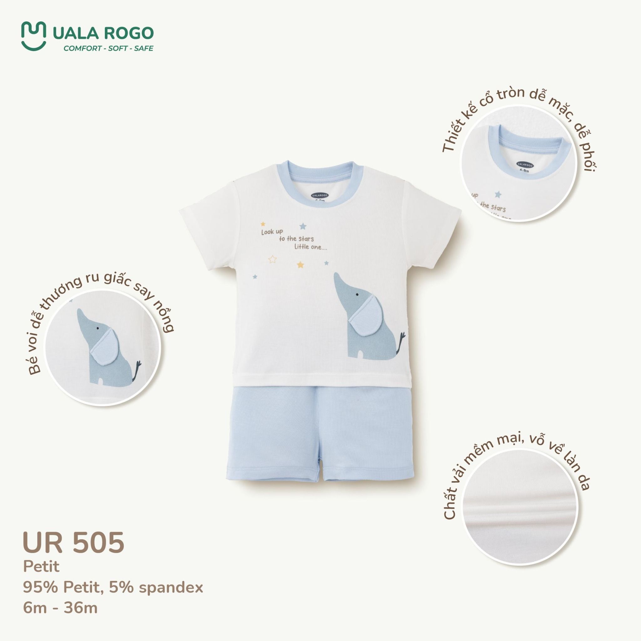  Bộ Cộc Tay Cho Bé UR 505 