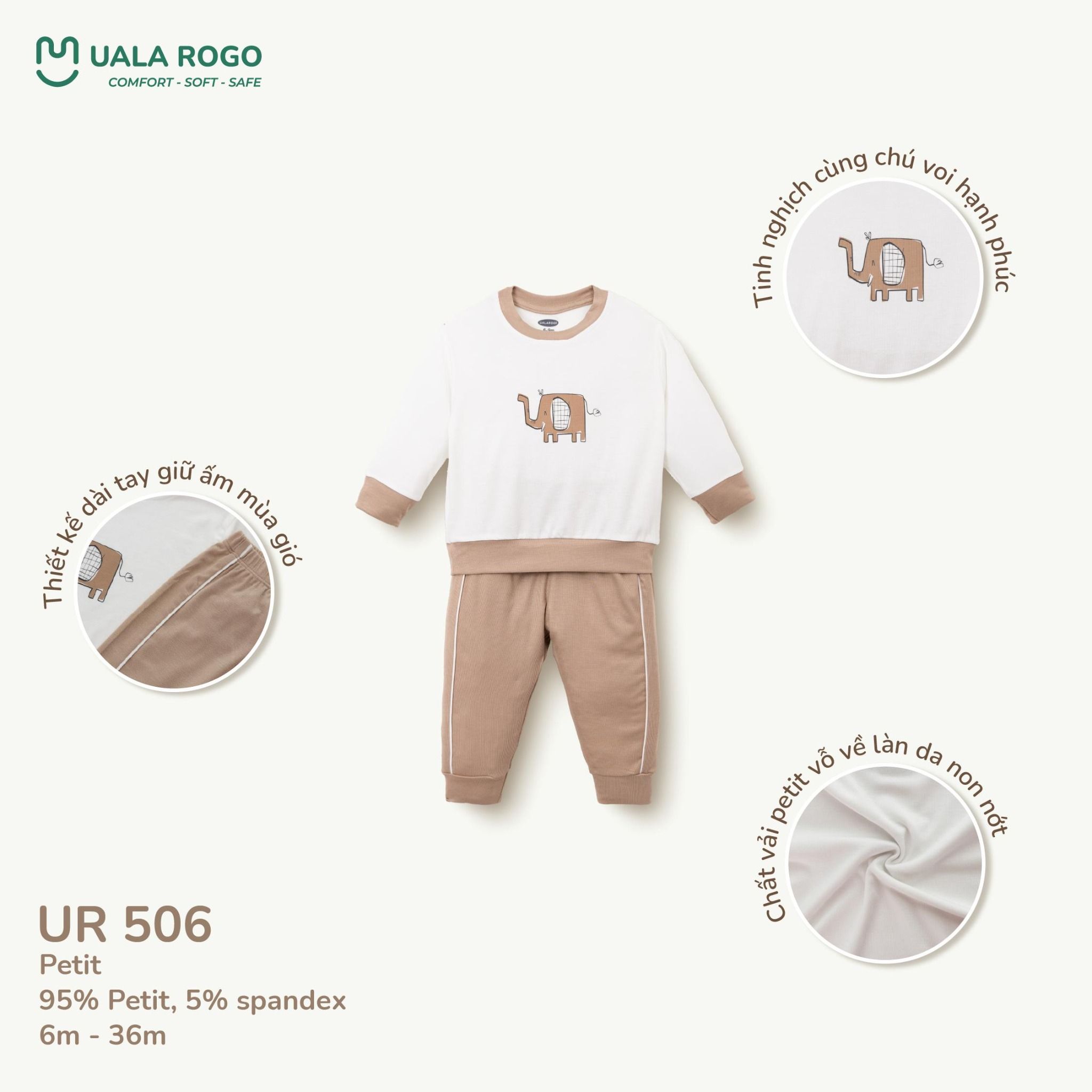  Bộ Dài Tay Cho Bé UR 506 