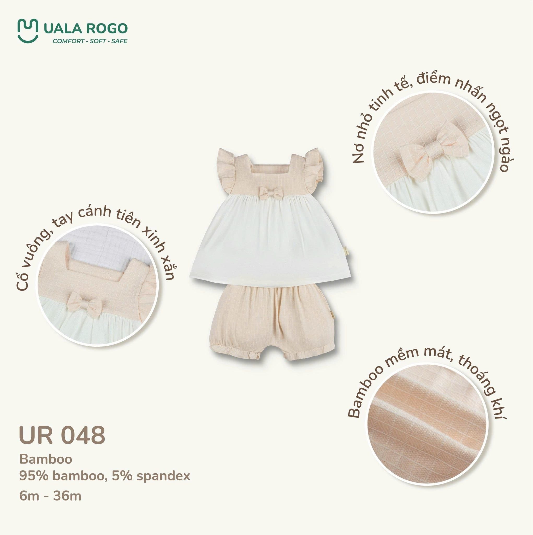  Bộ cộc Bow baby UR 048 