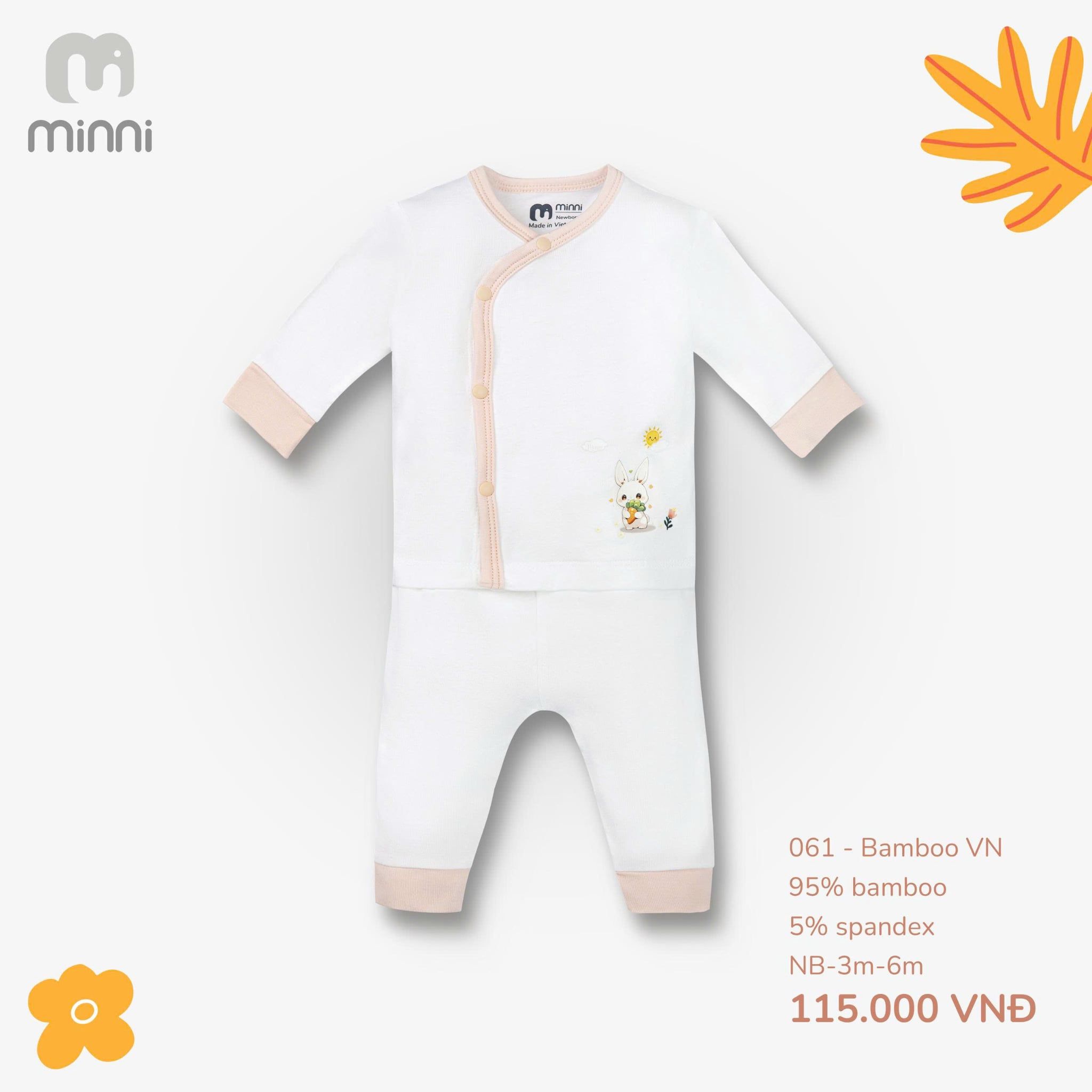  Bộ cài chéo sơ sinh UR 061 