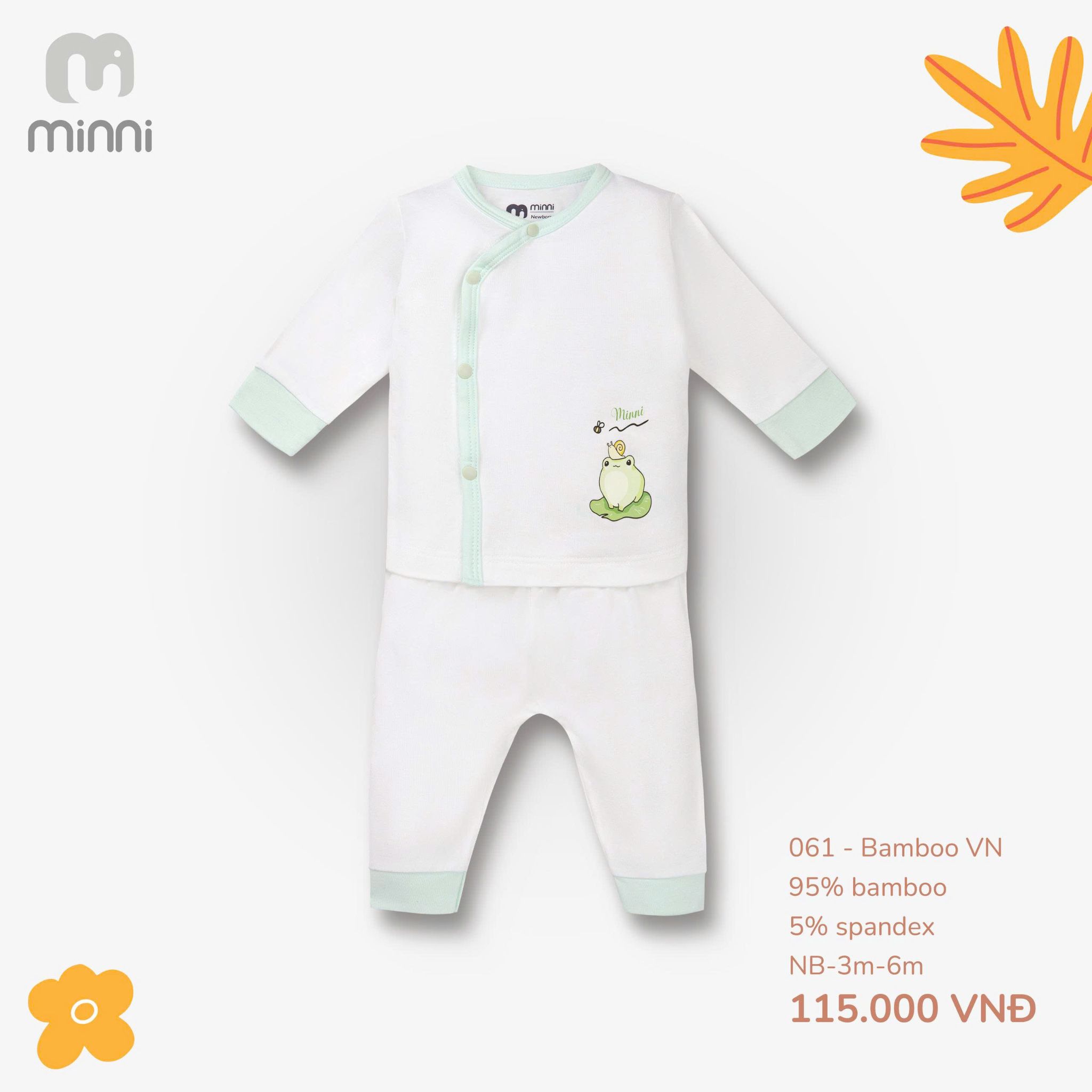  Bộ cài chéo sơ sinh UR 061 
