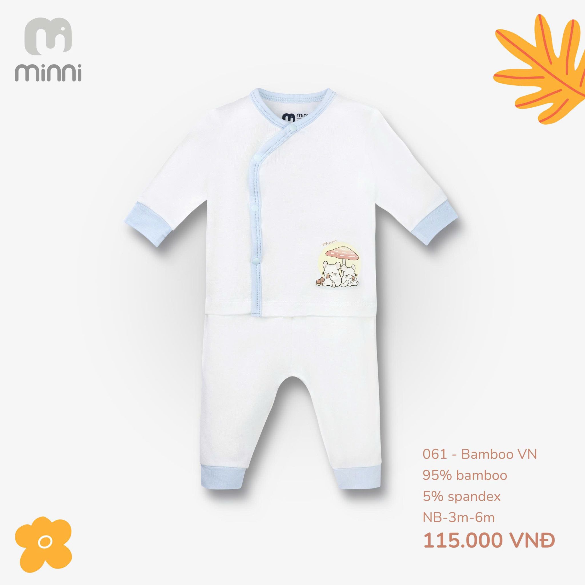 Bộ cài chéo sơ sinh UR 061 