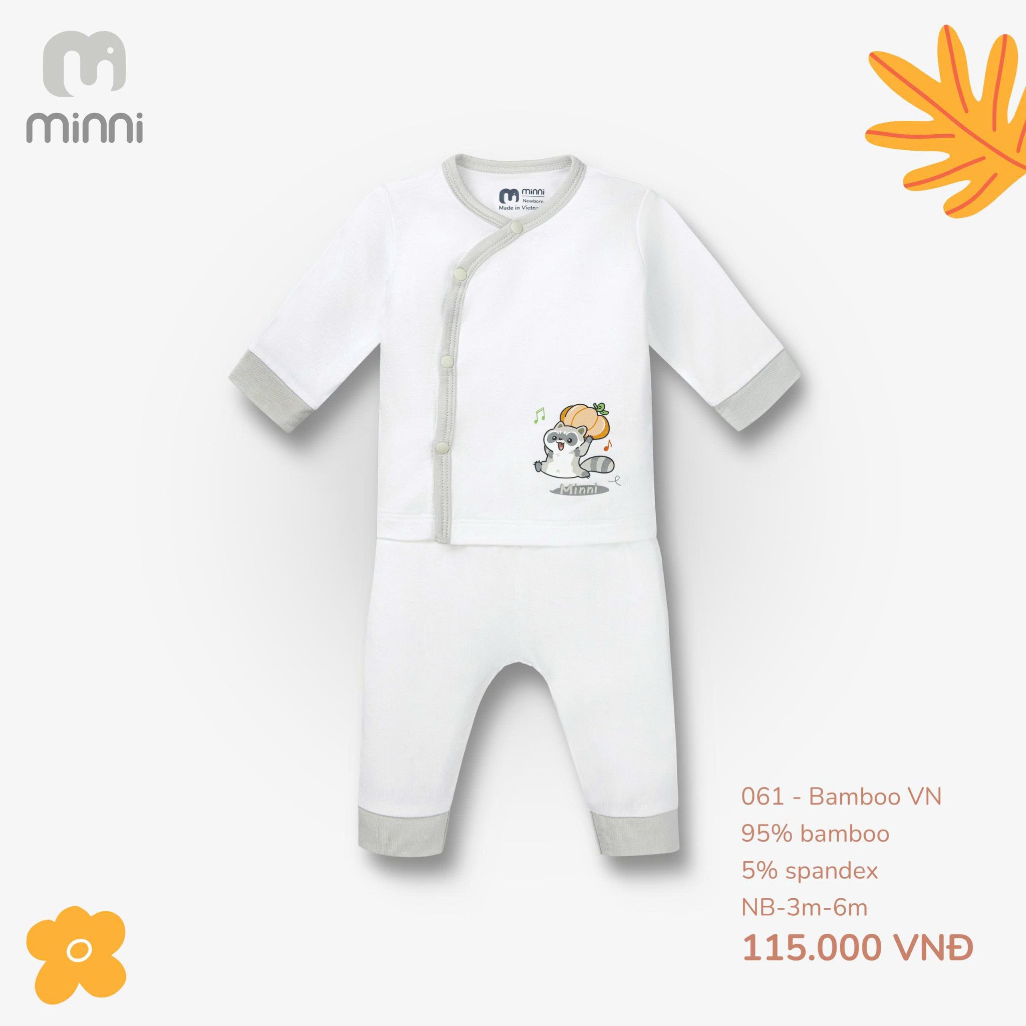  Bộ cài chéo sơ sinh UR 061 