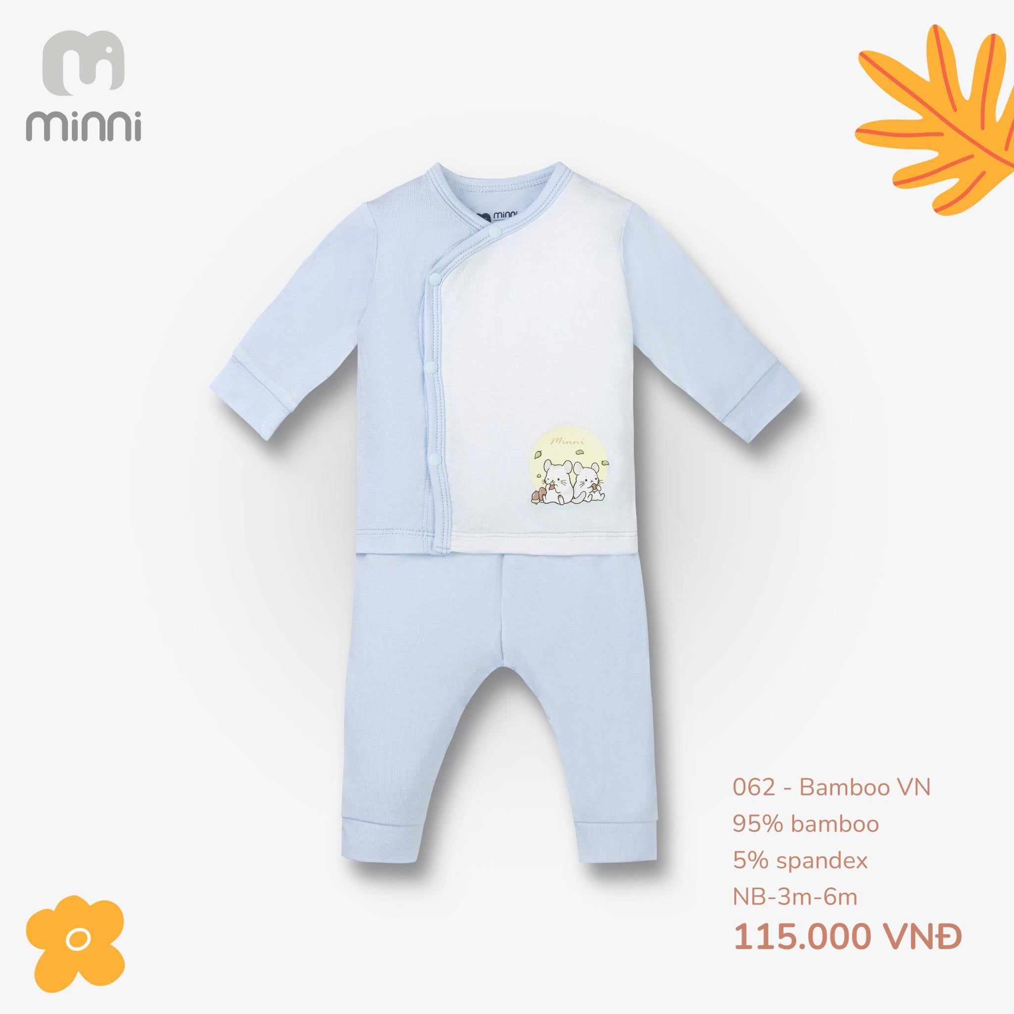  Bộ cài chéo sơ sinh UR 062 