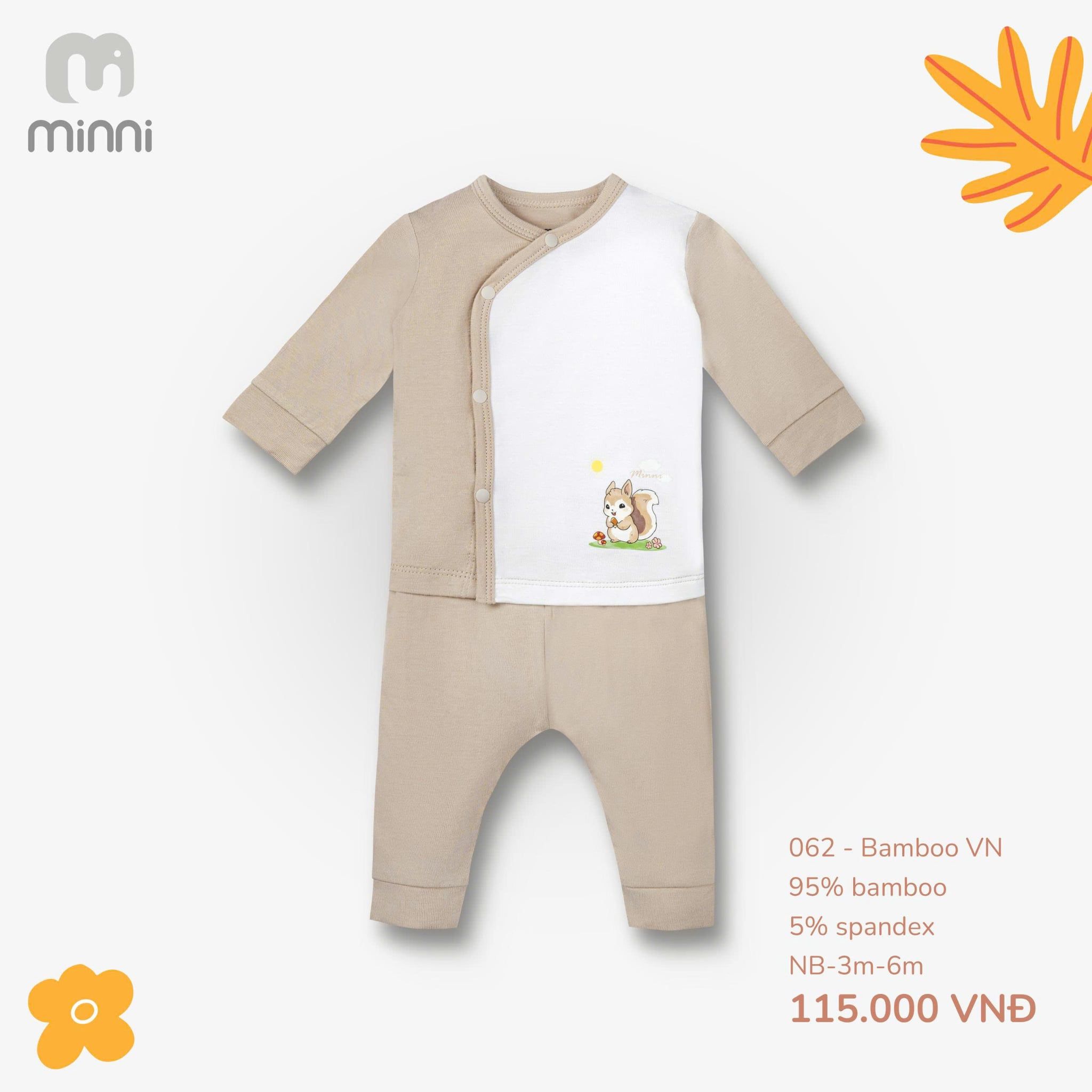  Bộ cài chéo sơ sinh UR 062 