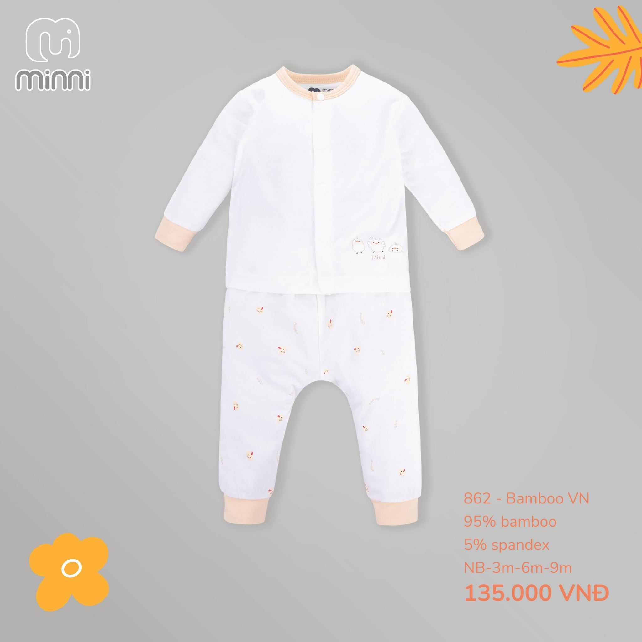  Bộ cài giữa sơ sinh UR 862 