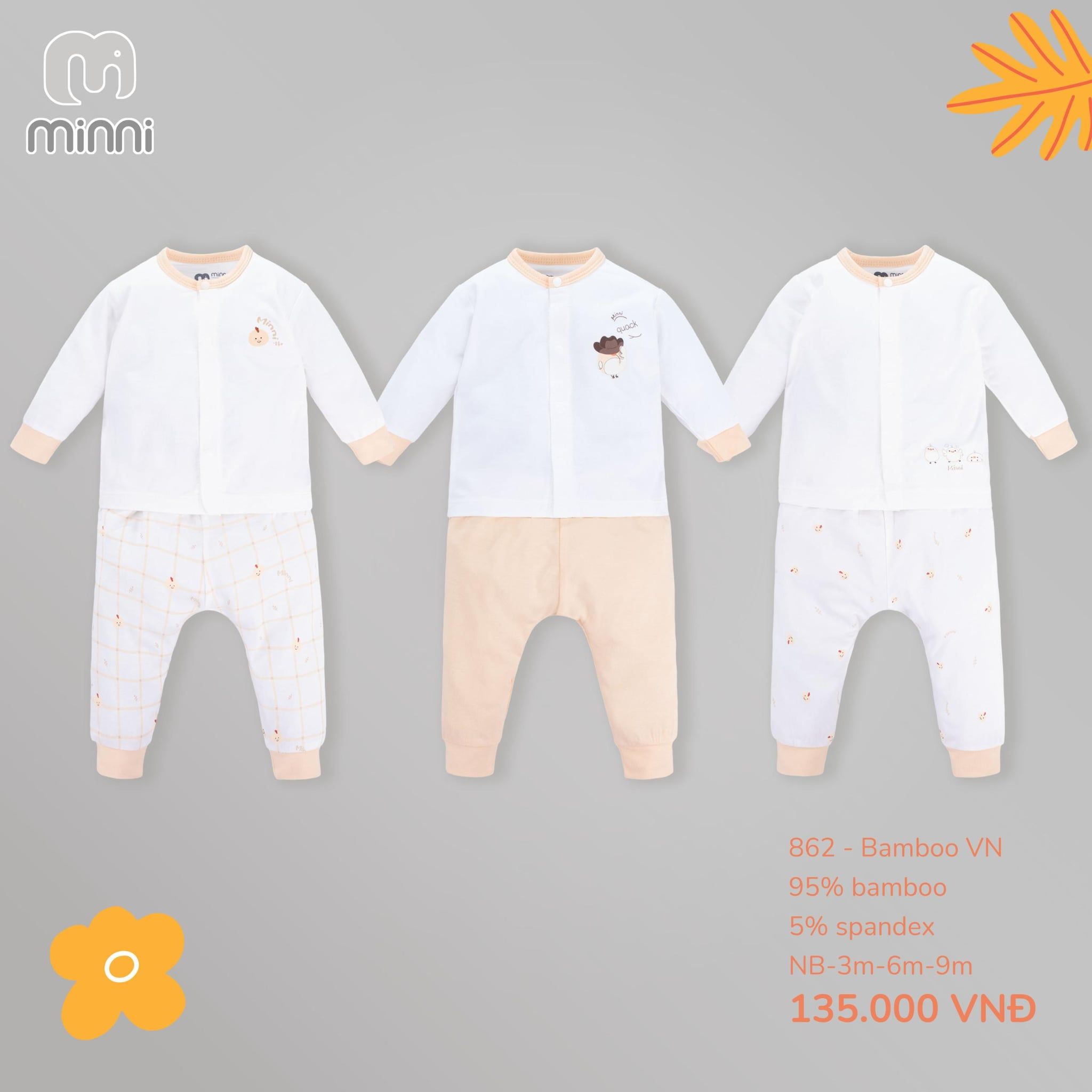  Bộ cài giữa sơ sinh UR 862 