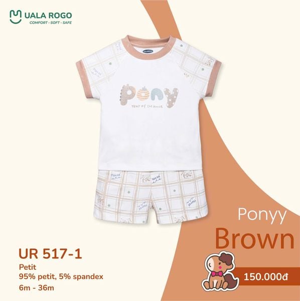  Bộ cộc tay ponyy brown UR 517 