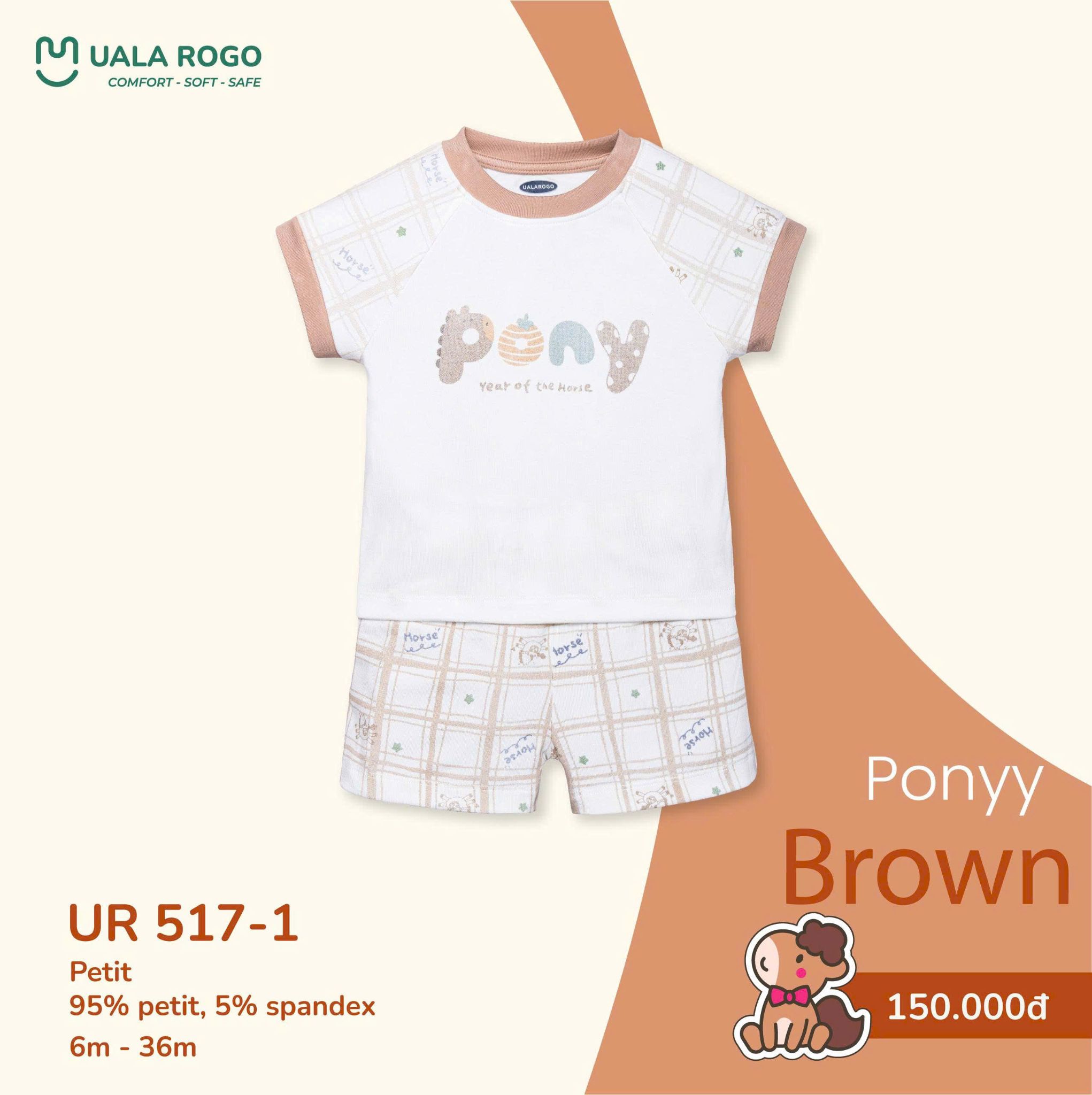  Bộ cộc tay ponyy brown UR 517 