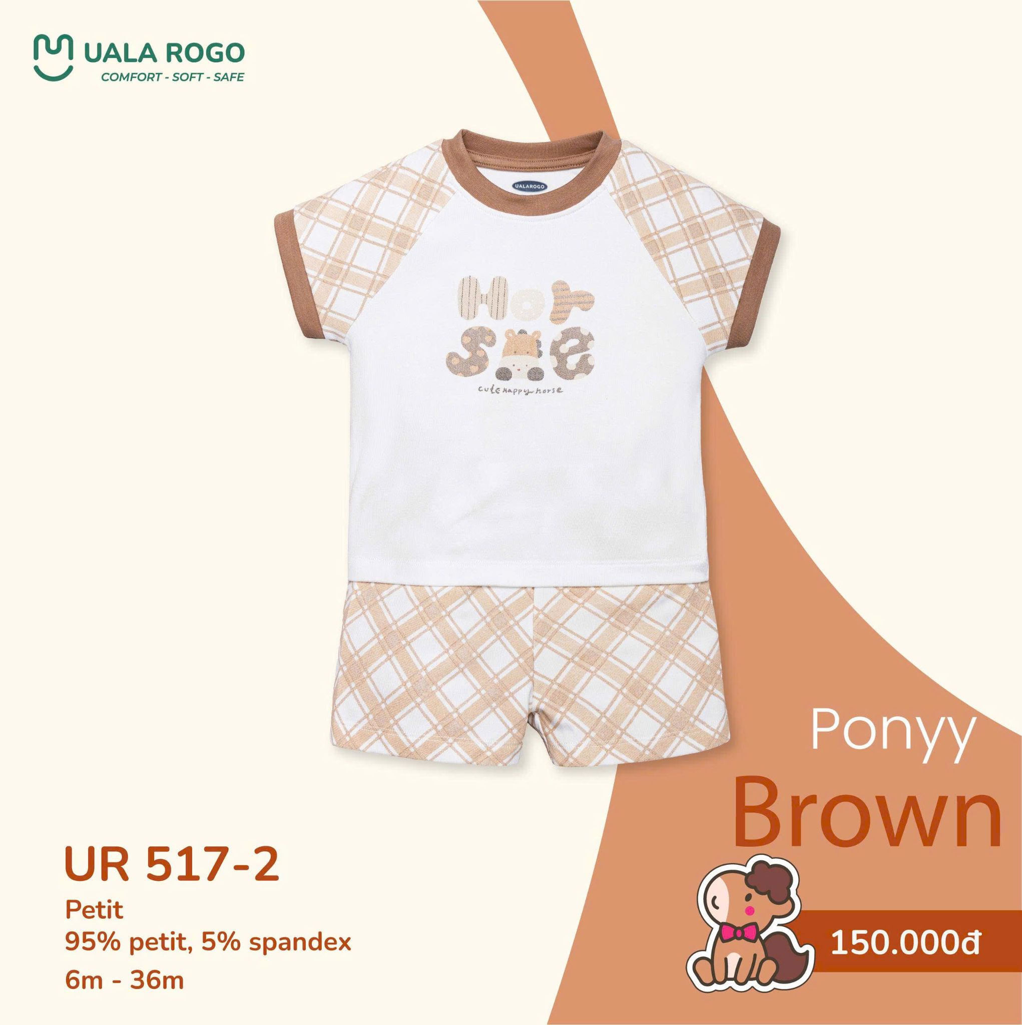  Bộ cộc tay ponyy brown UR 517 