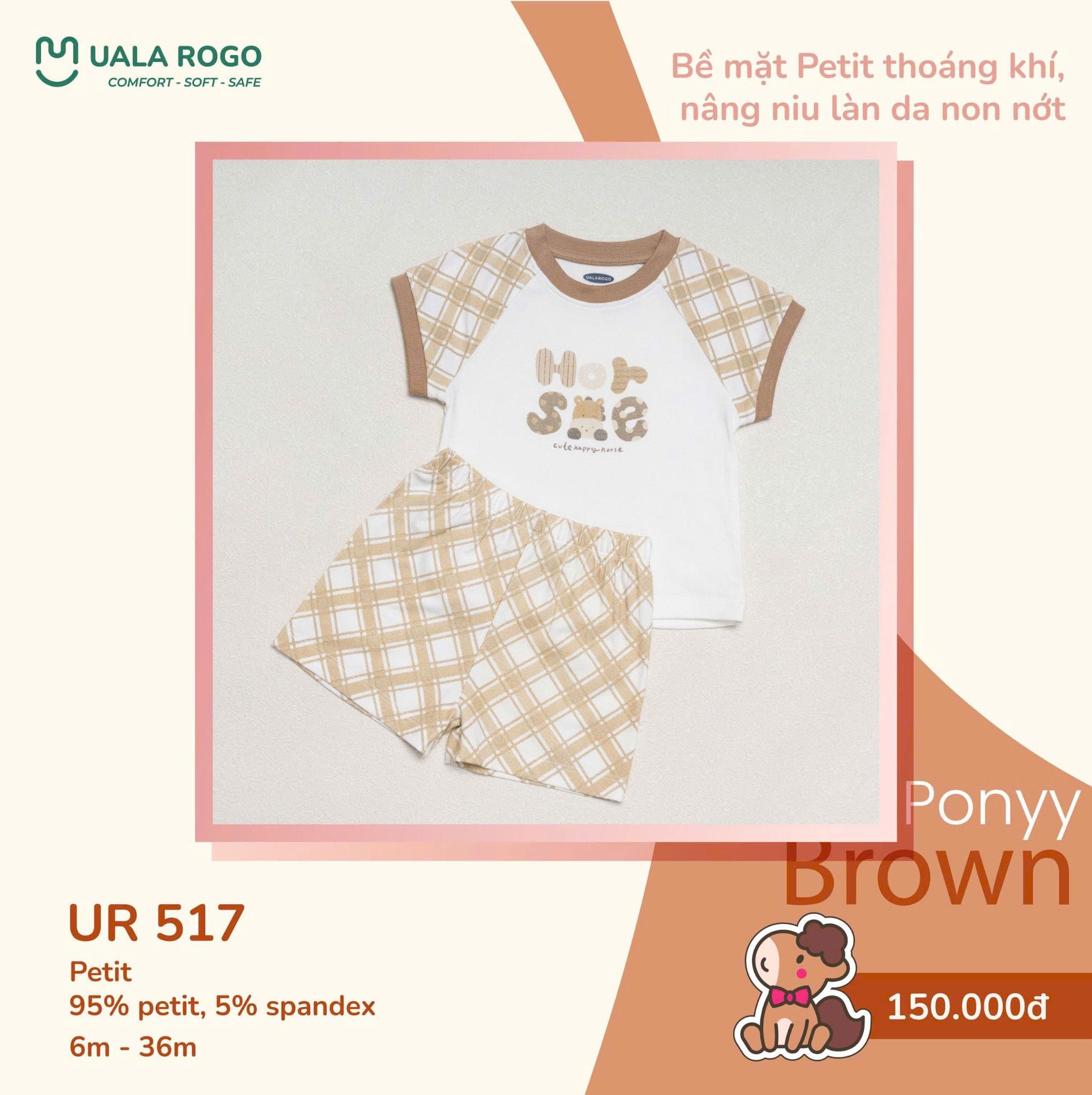  Bộ cộc tay ponyy brown UR 517 