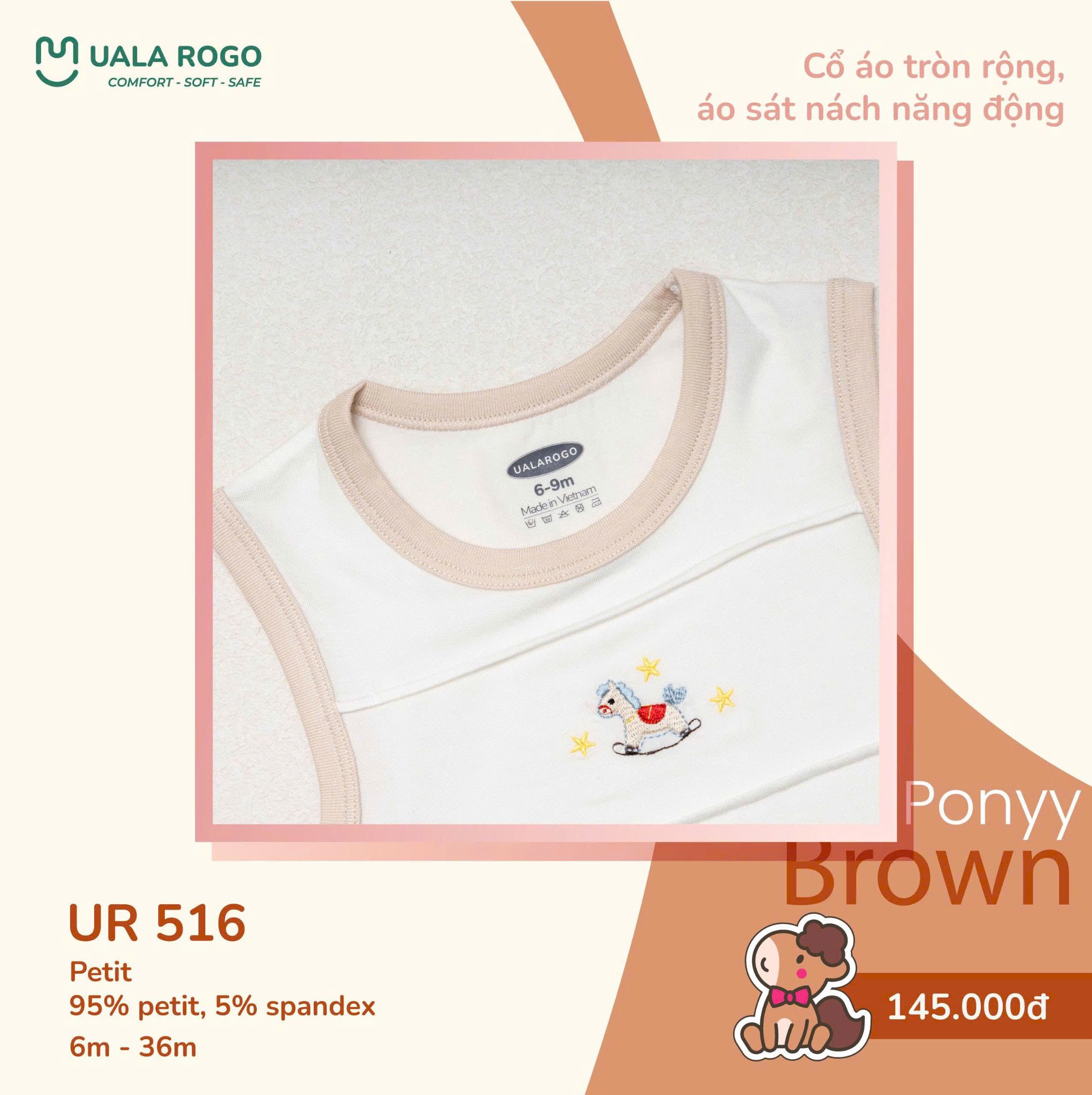  Bộ sát nách ponyy brown UR 516 