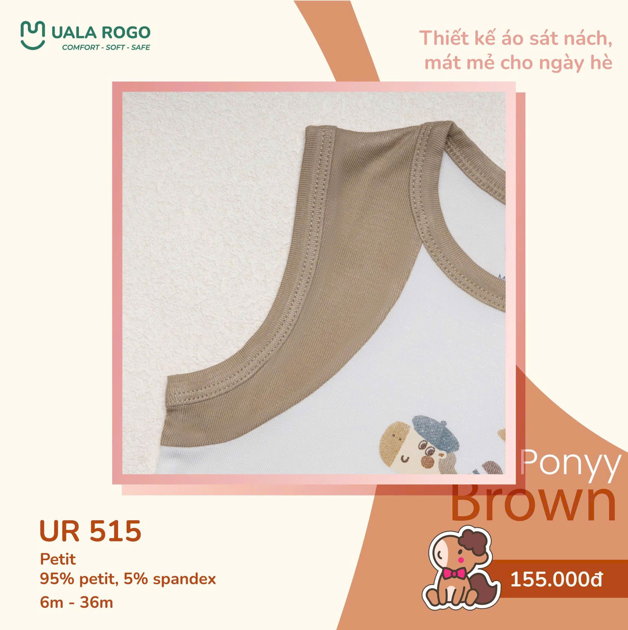  Bộ 3 lỗ ponyy brown UR 515 