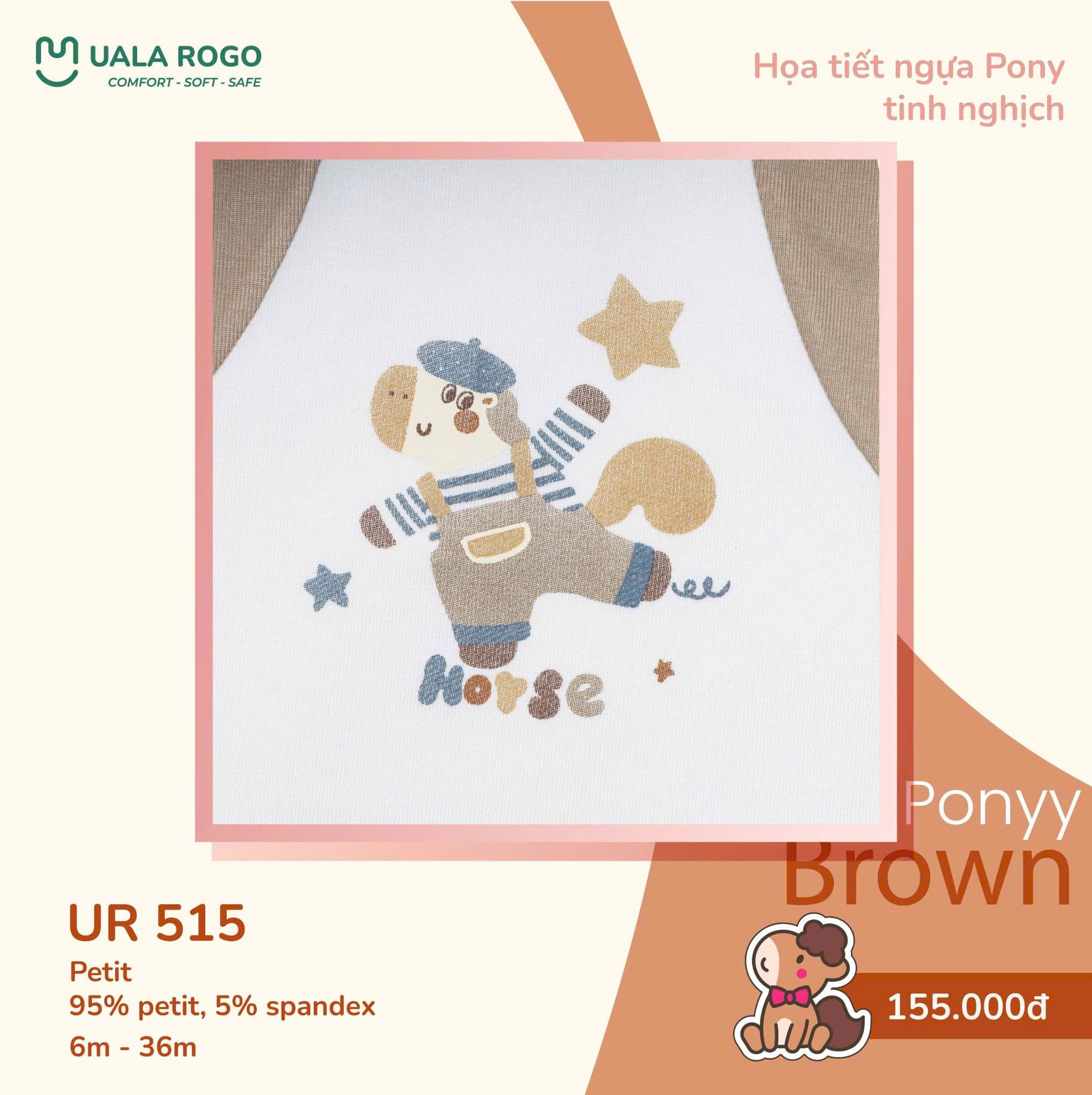  Bộ 3 lỗ ponyy brown UR 515 