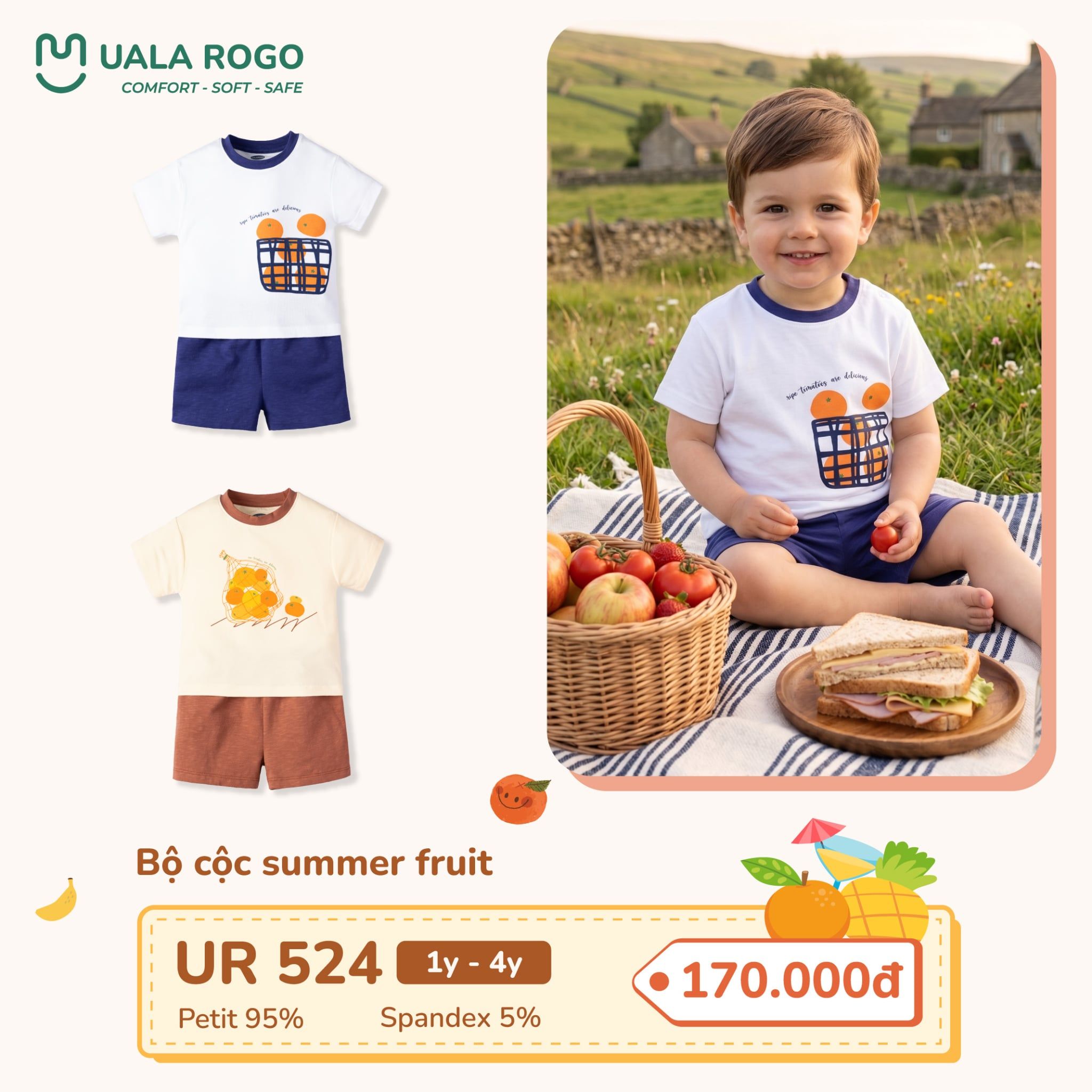  Bộ cộc summer fruit UR 524 