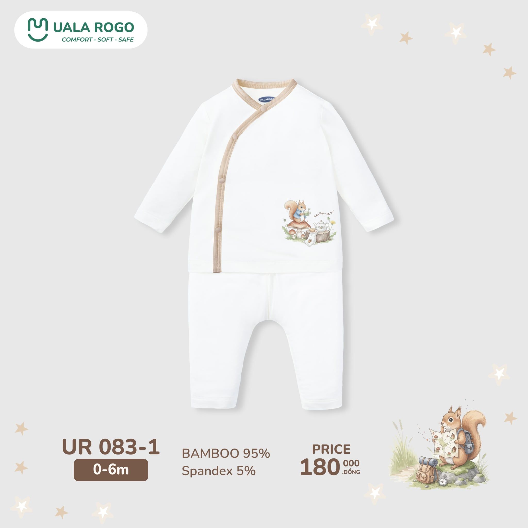  Bộ SS cài chéo Sóc nhí UR 083 
