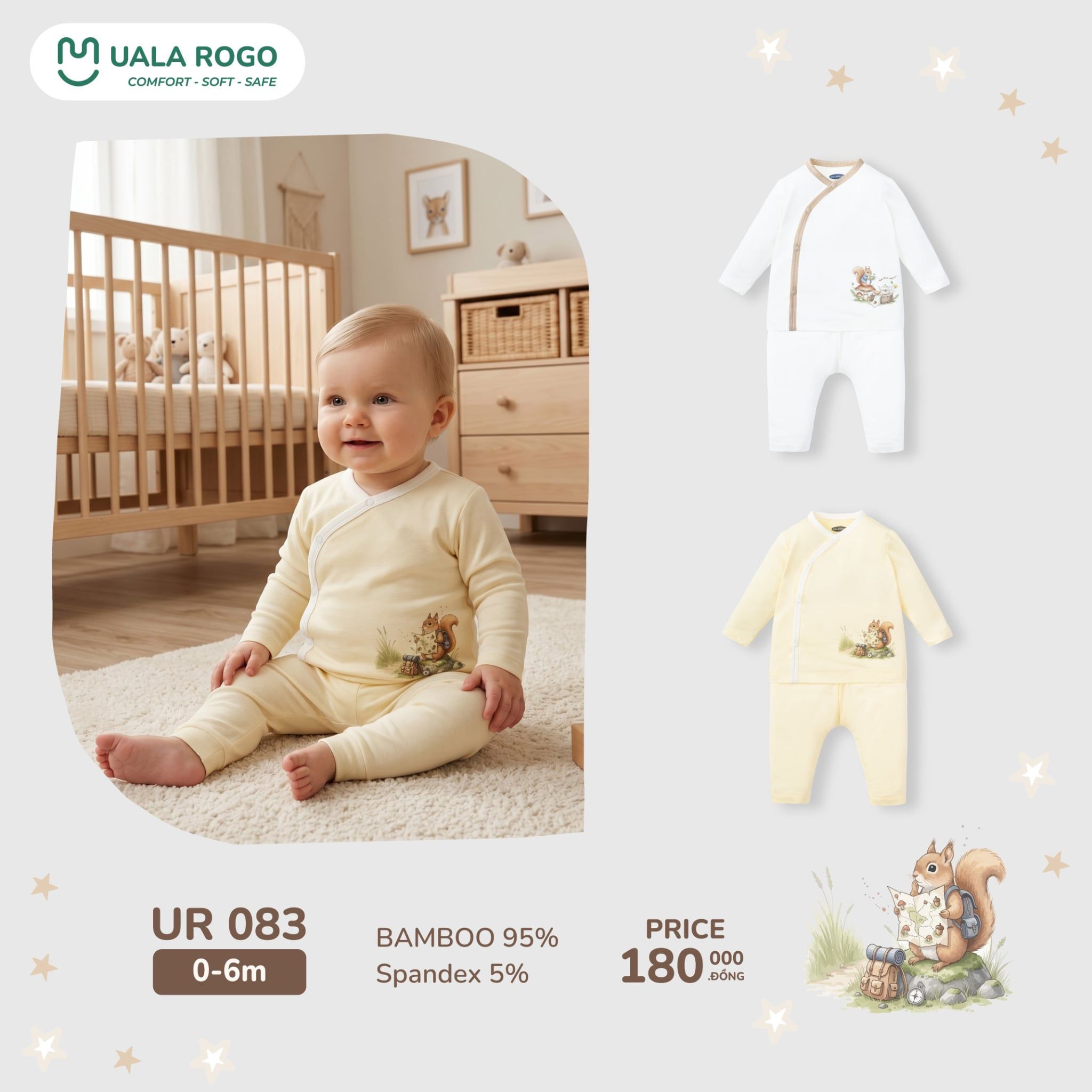  Bộ SS cài chéo Sóc nhí UR 083 