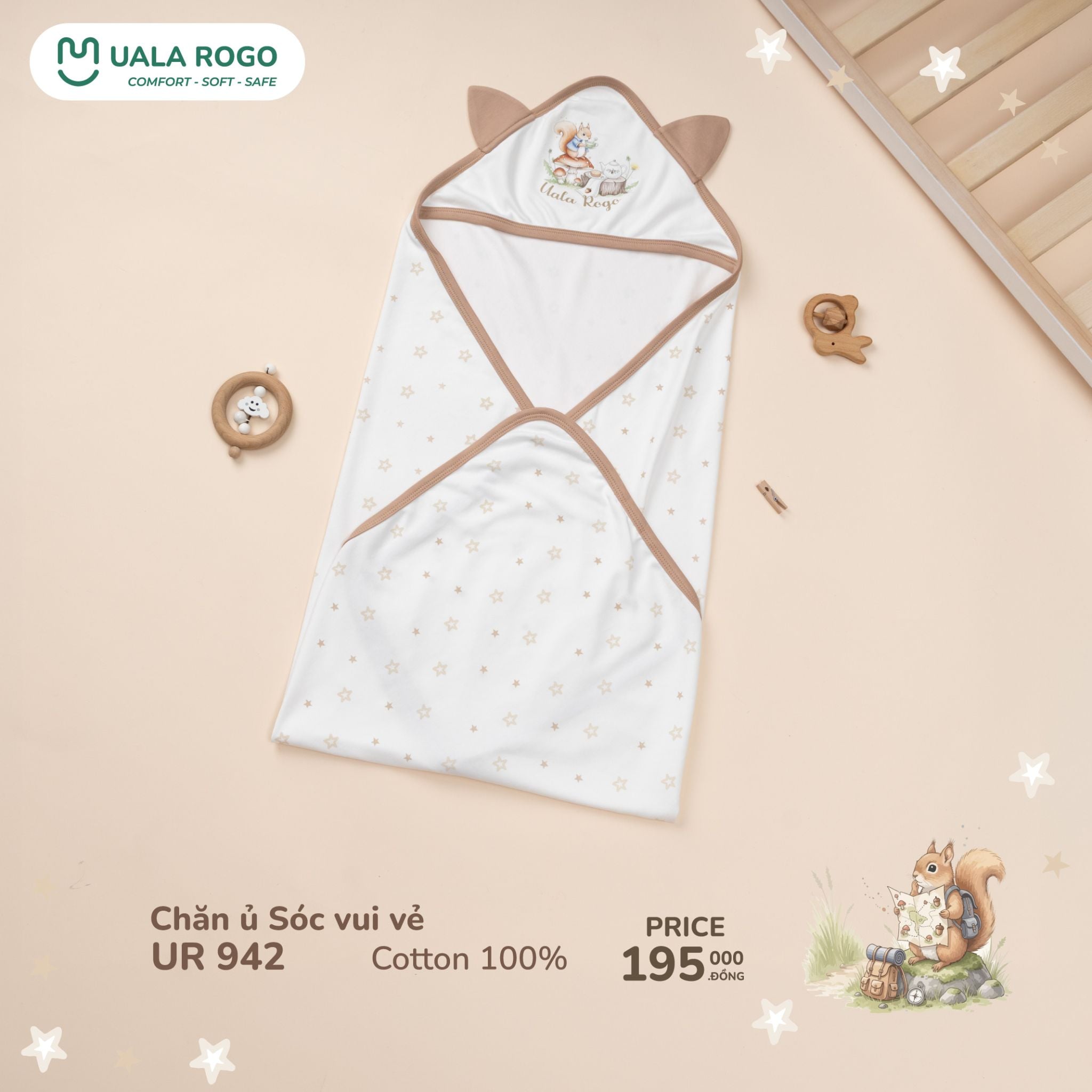  Chăn ủ Sóc vui vẻ UR 942 