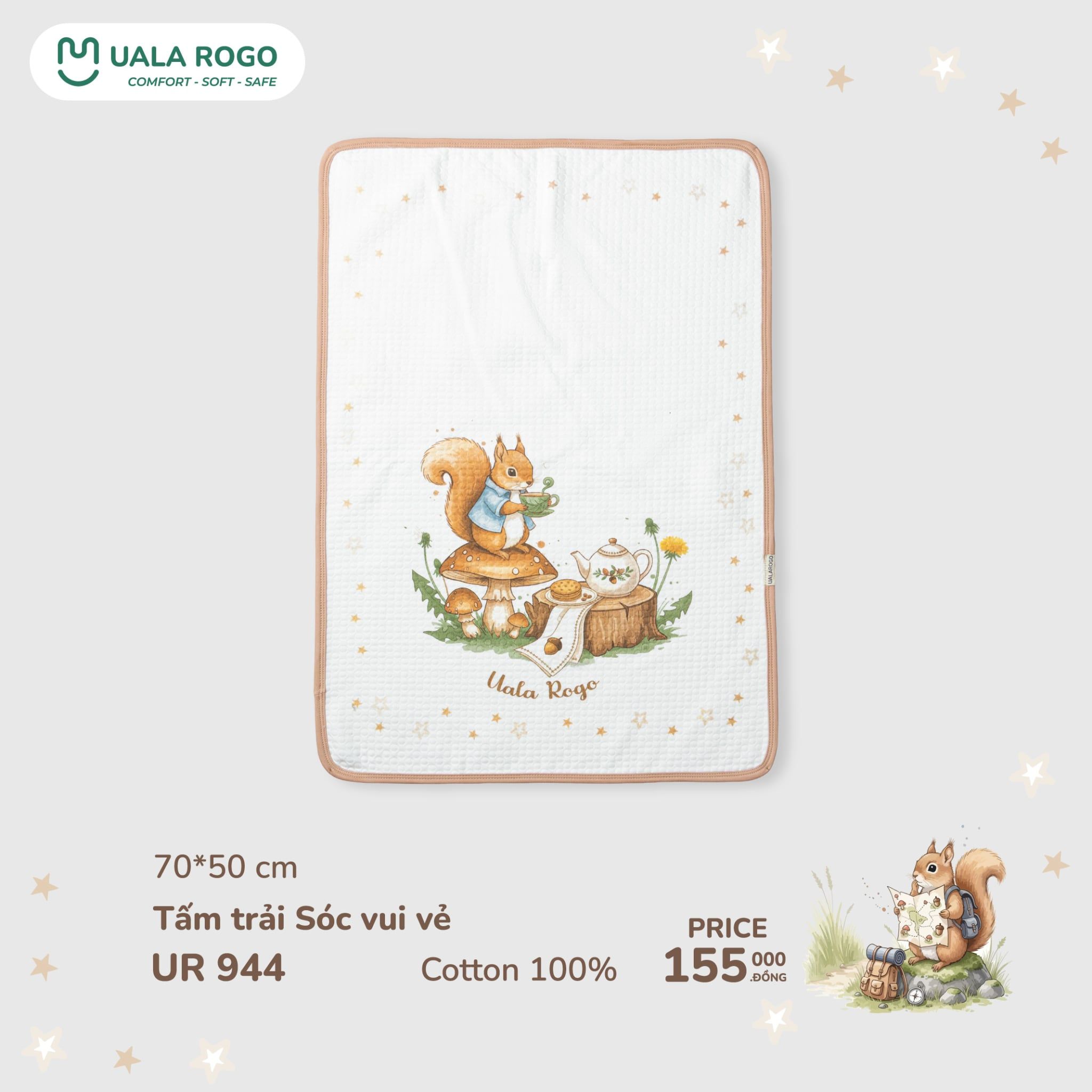  Tấm trải Sóc vui vẻ UR 944 