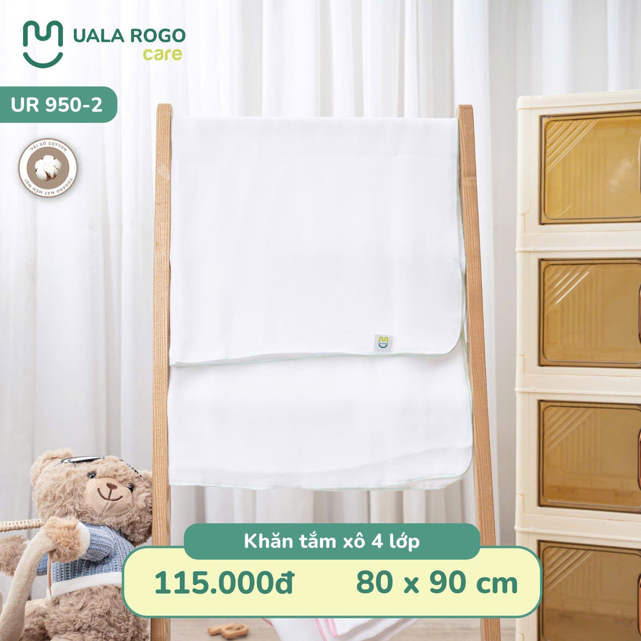  Khăn sữa xô sợi tre ( 3lớp) UR 950 