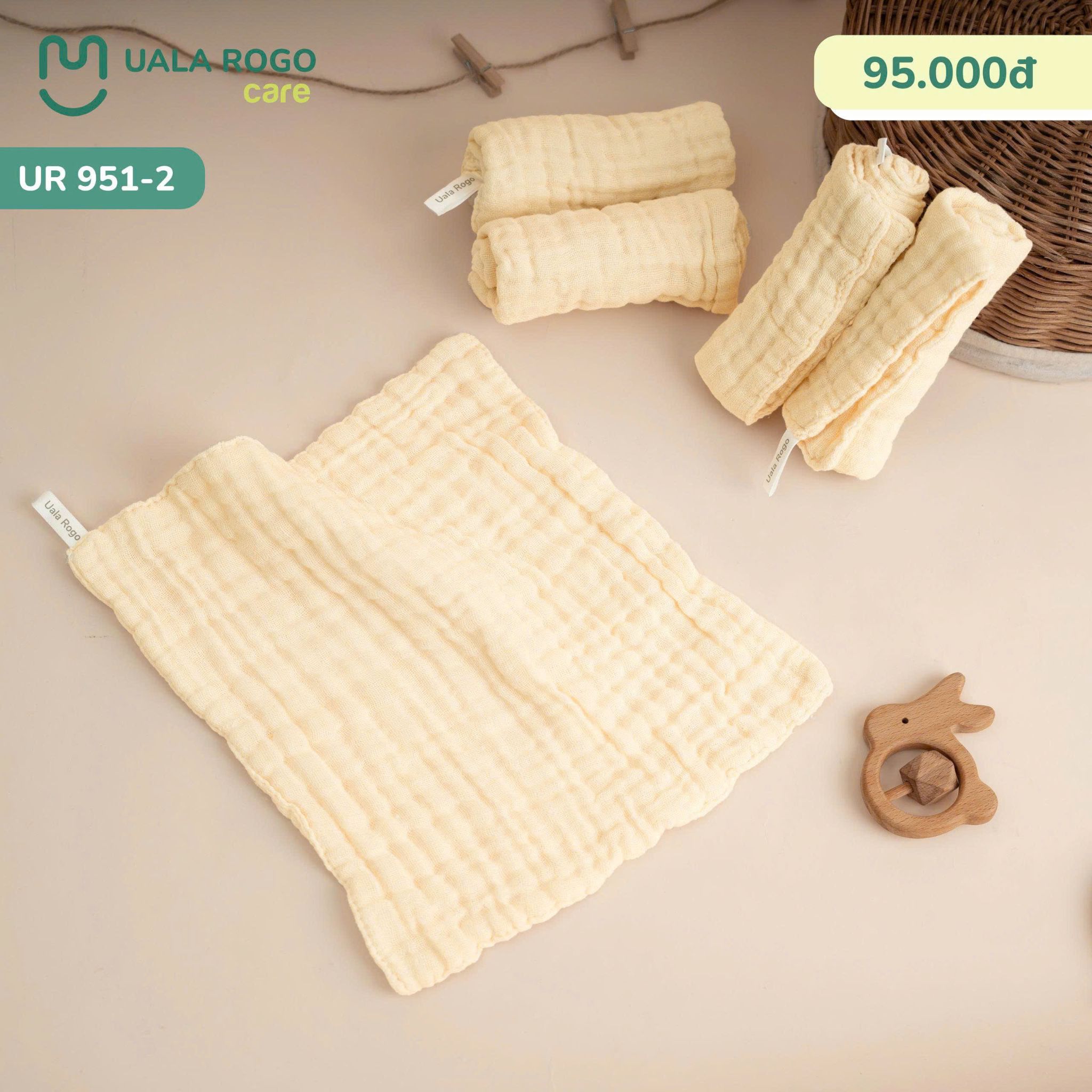  Khăn sữa xô nhăn (6 lớp) UR 951 