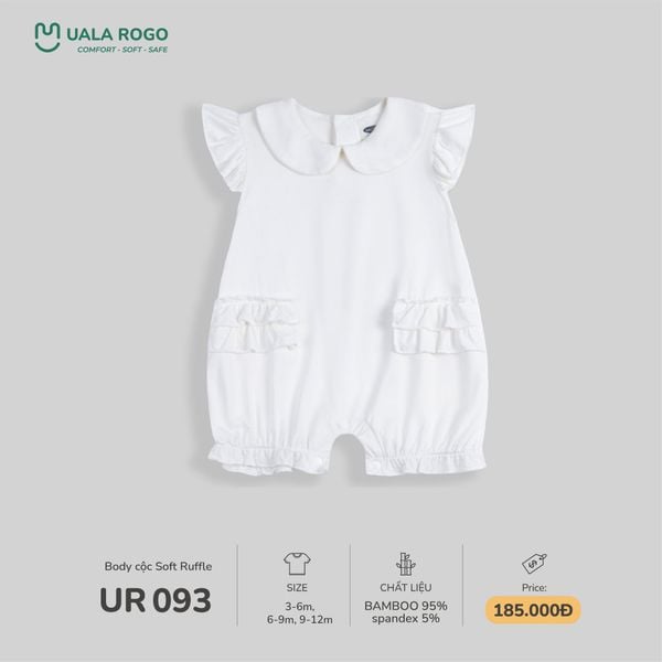  Body cộc Soft Ruffle Adorable in white UR 093 