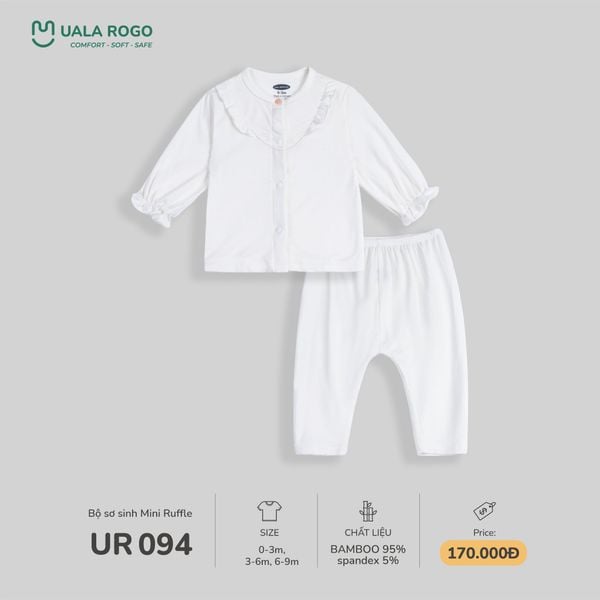  Bộ Sơ Sinh Mini Ruffle Adorable in white UR 094 