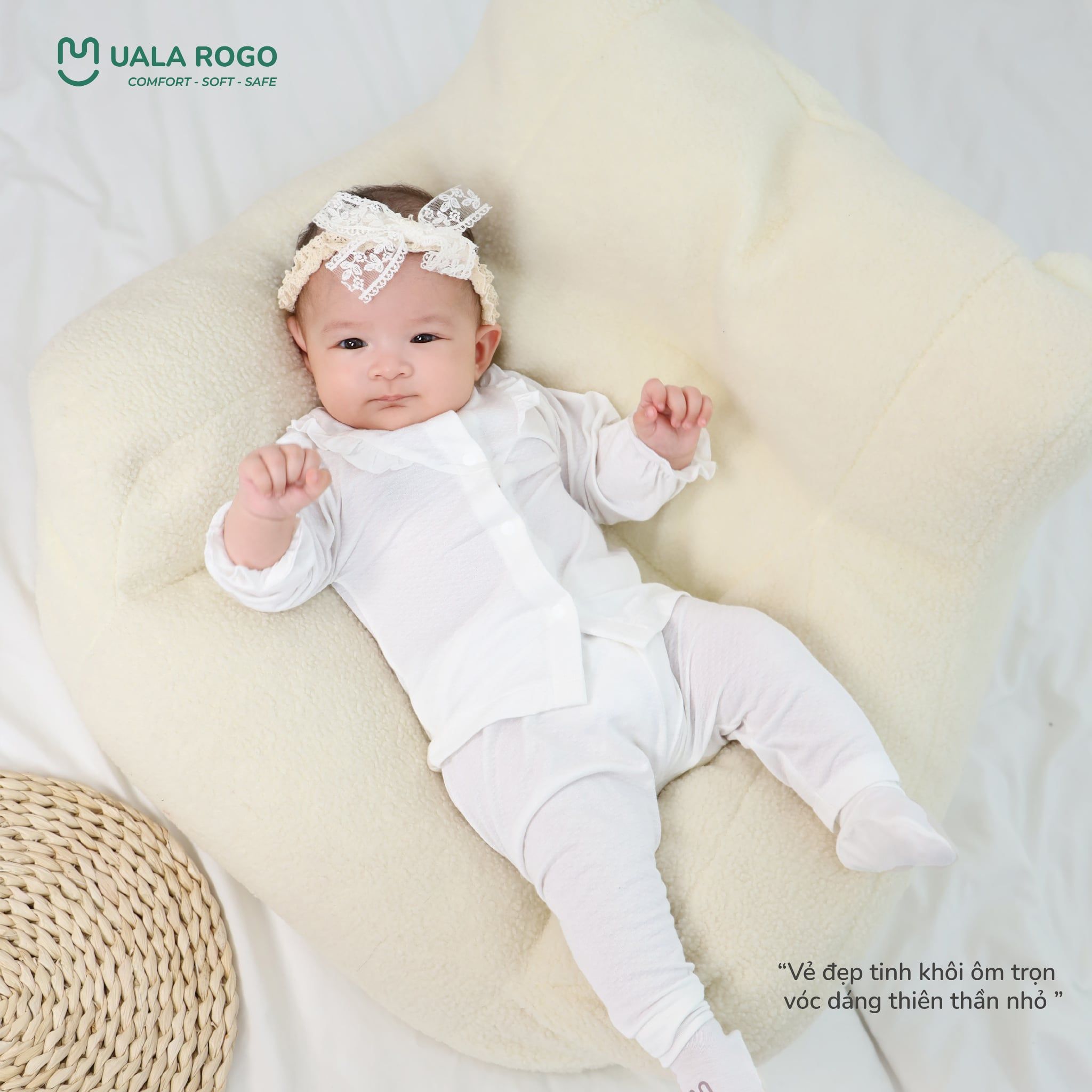  Bộ Sơ Sinh Mini Ruffle Adorable in white UR 094 