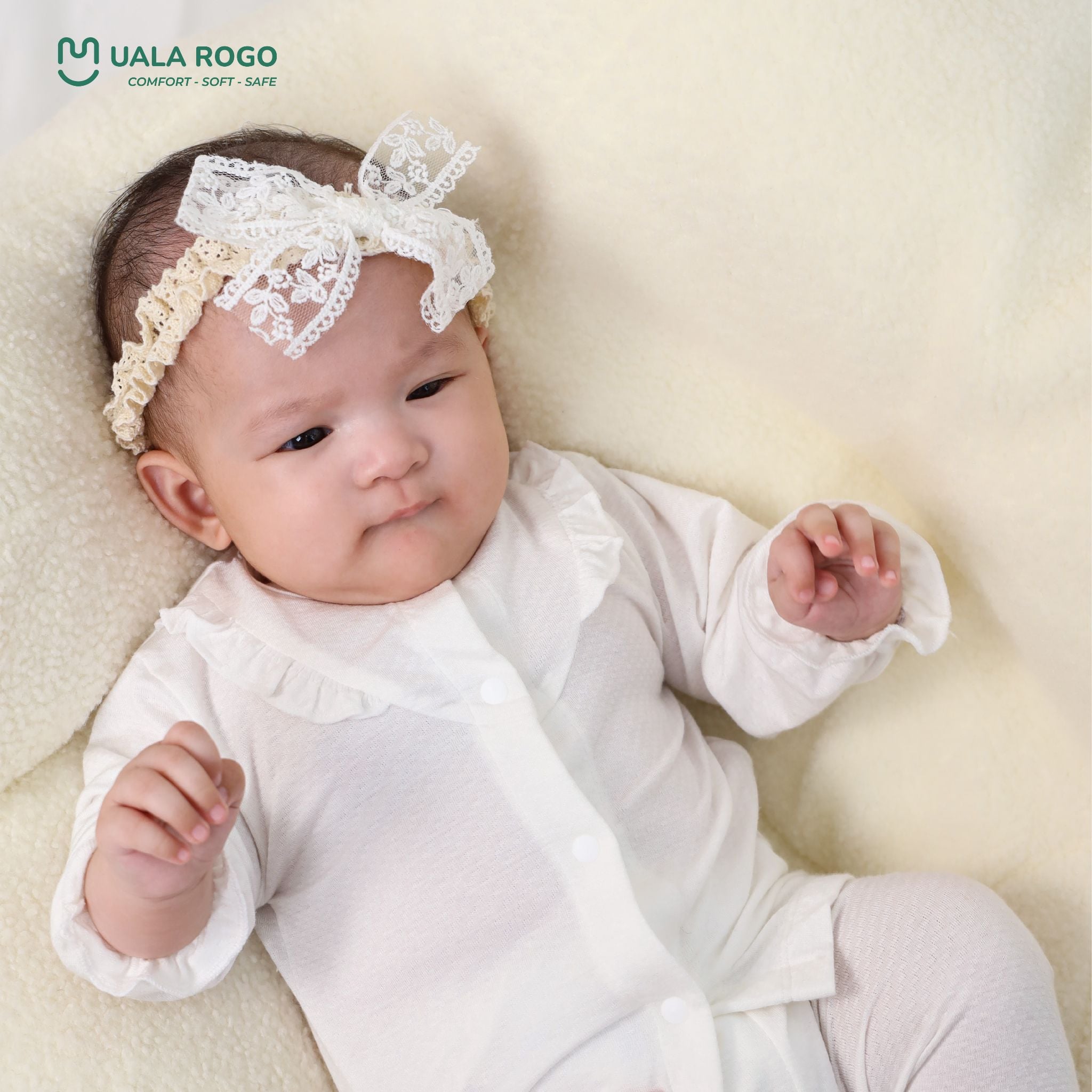  Bộ Sơ Sinh Mini Ruffle Adorable in white UR 094 