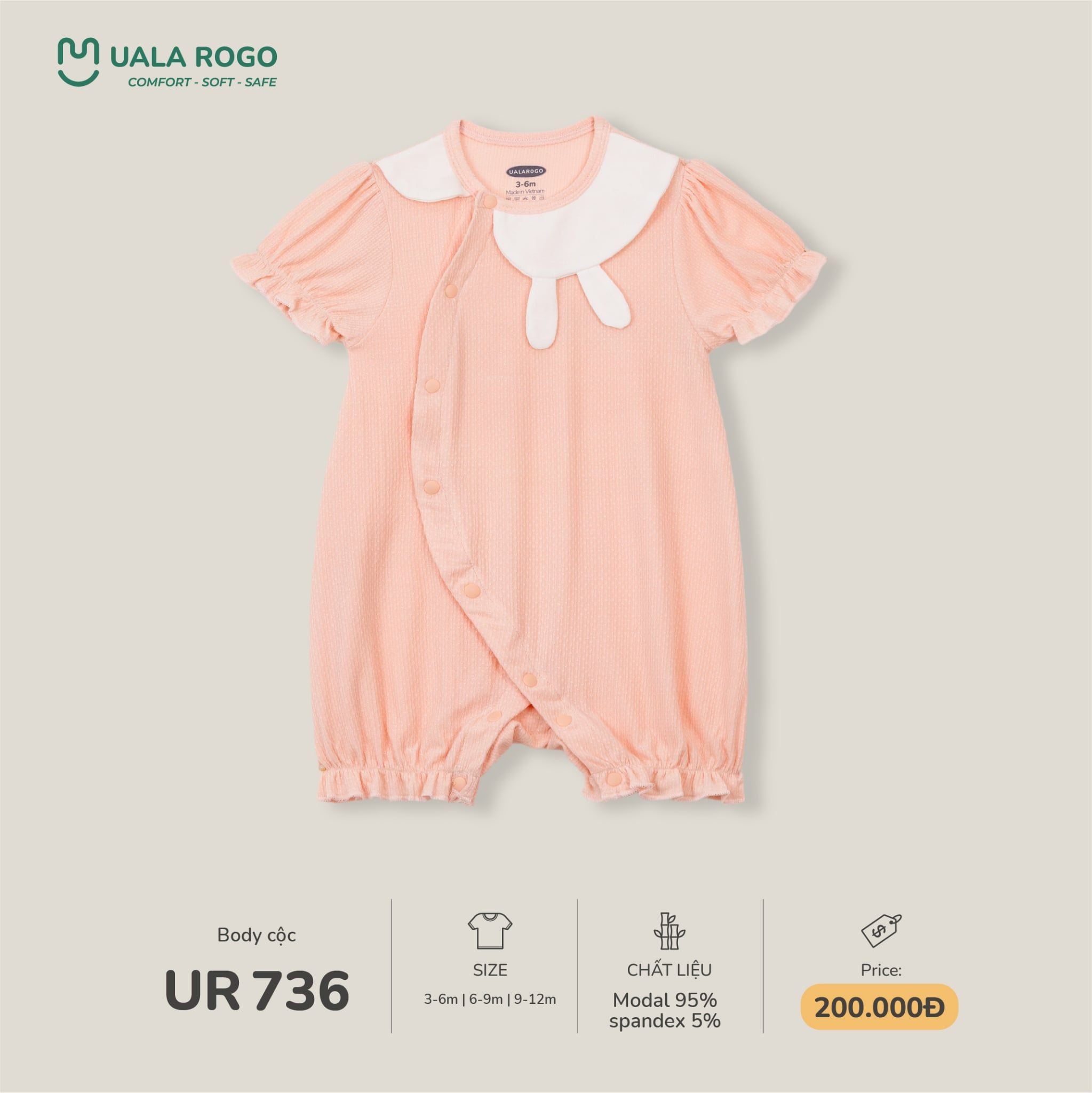  Body cộc lala bunny UR 736 