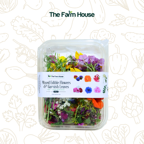  Hoa lá trang trí 20g/Mixed edible flowers and garnish leaves 20g 