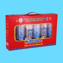 Nước Yến sào Khánh Hòa Sanest hộp 6 lon hộp quà tặng - 001H6QT