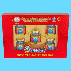 Nước Yến sào Khánh Hòa Sanest hộp 5 lọ 70ml - 002H5