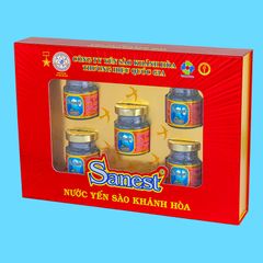 Nước Yến sào Khánh Hòa Sanest hộp 5 lọ 70ml - 002H5
