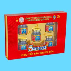 Nước Yến sào Khánh Hòa Sanest hộp 5 lọ 70ml - 002H5