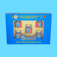 Nước Yến sào Khánh Hòa Sanest hộp 5 lọ 70ml - 002H5