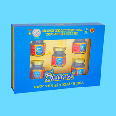 Nước Yến sào Khánh Hòa Sanest hộp 5 lọ 70ml - 002H5