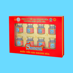 Nước Yến sào Khánh Hòa Sanest hộp 8 lọ 70ml QT - 002H8QT