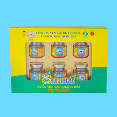 Nước yến sào Khánh Hòa Sanest Đông trùng Hạ thảo hộp 6 lọ 70ml - 005H6