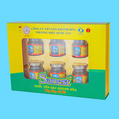 Nước yến sào Khánh Hòa Sanest Đông trùng Hạ thảo hộp 6 lọ 70ml - 005H6