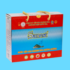 Nước Yến sào Khánh Hòa Sanest không đường hộp 6 lọ 70 ml QS