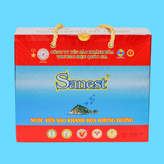 Nước Yến sào Khánh Hòa Sanest không đường hộp 6 lọ 70 ml QS