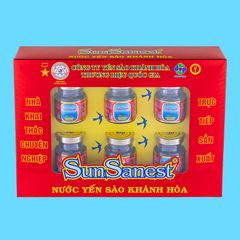 Nước Yến sào Khánh Hòa SunSanest hộp 6 lọ 70 ml - 105H6