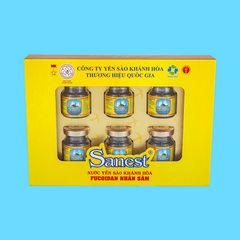 Nước yến sào Khánh Hòa Sanest Fucoidan nhân sâm hộp 6 lọ 70ml - 700H6