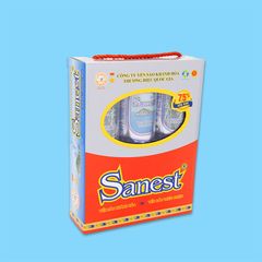 Nước Yến sào Khánh Hòa Sanest không đường hộp 6 lon 190ml - S003H6