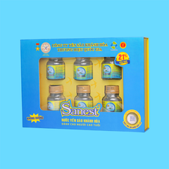 Nước Yến sào Khánh Hòa Sanest không đường dành cho người cao tuổi hộp 6 lọ 70ml - S096H6