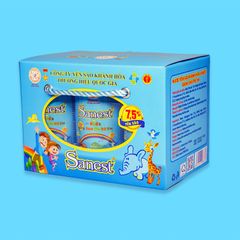 Nước Yến sào Khánh Hòa Sanest dành cho trẻ em hộp 6 lon 190ml - S162H6