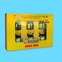 Nước yến sào Khánh Hòa Sanest Fucoidan nhân sâm hộp 6 lọ 70ml - S700H6