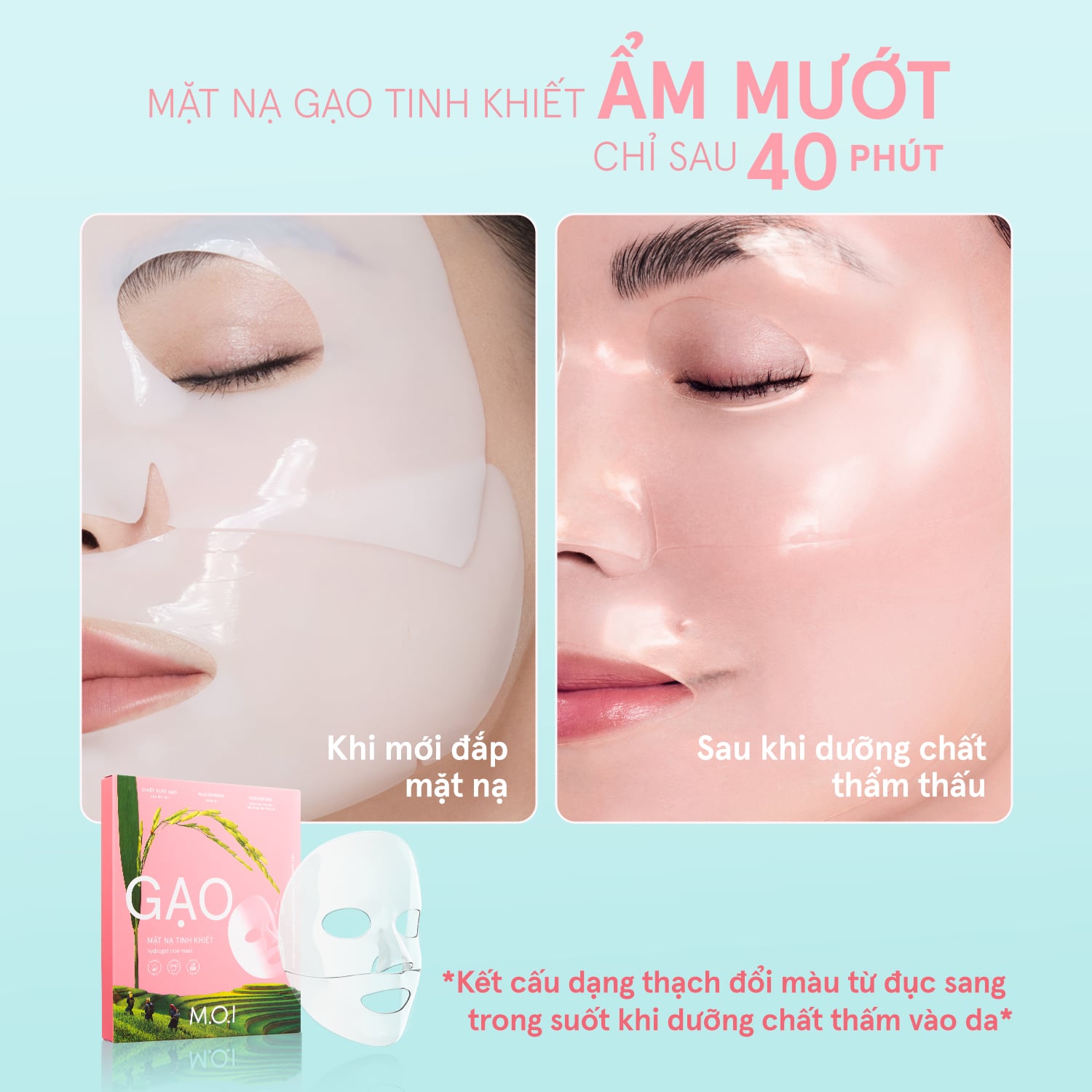 Mặt Nạ Gạo Tinh Khiết Sáng Da Hydrogel Rice Mask