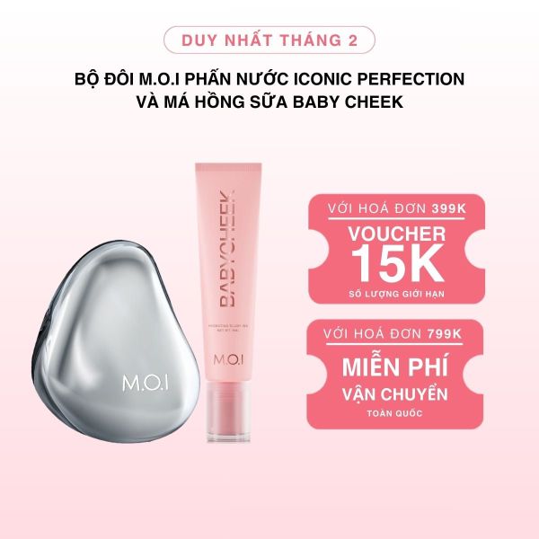 Bộ Đôi M.O.I Phấn Nước Iconic Perfection Và Má Hồng Sữa Baby Cheek